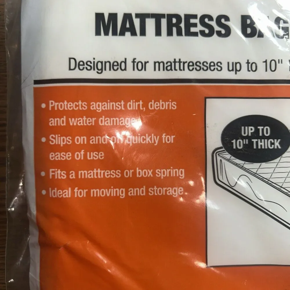 U-Haul King Size Mattress Bag for Moving Storage 96” x 78” x 10” New